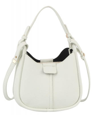 Pebble 2-way Satchel Crossbody Bag GL-0178-M WHITE